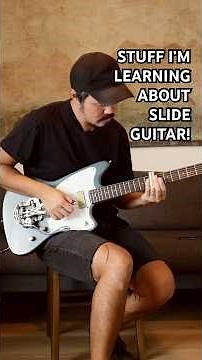 How to play minor chords with a slide on an open D major tuning @HarmonyGuitars #shorts #guitar