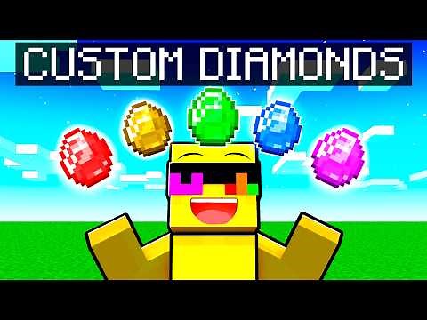 Minecraft.. But There's Custom RAINBOW DIAMONDS