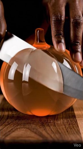 ASMR glass pumpkin cutting ✂️#shorts#satisfyig# asmr