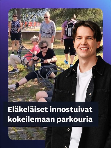 Eläkeläiset kokeilevat senioriparkouria Oulunsalossa