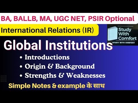 What Are Global Institutions? | International Relations Made Simple