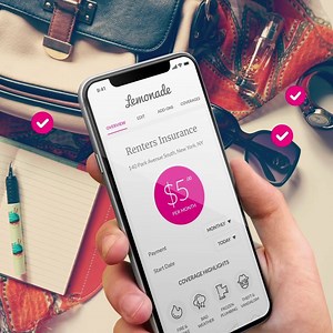 Renter? Get your TV, phone, laptop and other valuables covered by Lemonade's renters insurance, starting at $5/mo! | Lemonade | Facebook