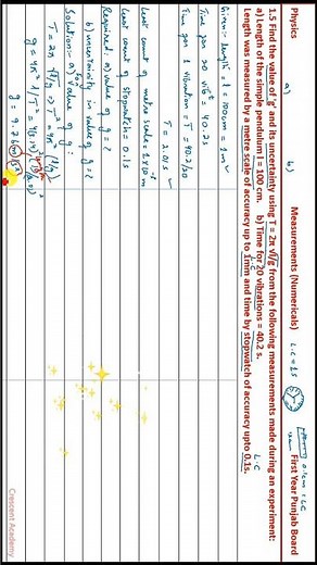 Class 11 | Physics Chapter 1 | Measurement Uncertainty in Physical Quantity | Punjab Board