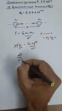 Universal Constant of Gravitation 'G' Dimensional Formula & SI Units Gravitation Class 11 Physics