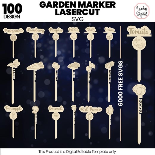 Laser Cut Garden Marker SVG Bundle | Vegetable Stakes (digital Download) - Etsy