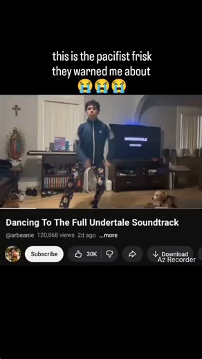 SwayQuest on Instagram: "this is the pacifist frisk they warned me about 😭😭😭 #undertale #spiderdance #dancing"