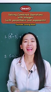 35K views · 865 reactions | Combined Operations with Integers #PEMDAS #math #mathtutor #mathematics #integers #educational #educational #mathtutoring | Unang Math | Facebook