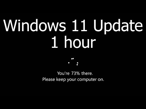 Windows 11 Update Screen 1 hour REAL COUNT in 4K UHD !