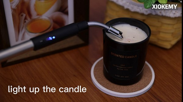 Electric Long Lighter, Retractable Length (11.4in-27.55in), Lgnition Port Can be Rotated 360°, Rechargeable via USB, lighters Suitable for Lighting Candles, barbecues, fireplaces, fire pits, etc.
