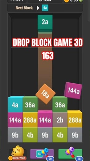 Drop Block 3D Puzzle Gameplay 163 #games #eronluke #shortvideo #shortsfeed