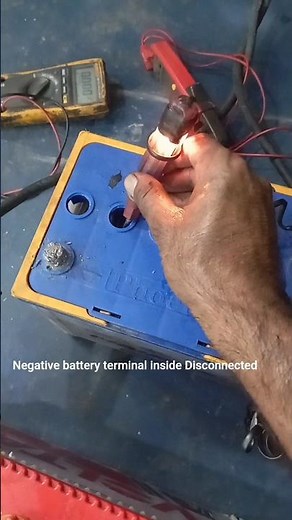 Led acid battery testing | battery negative terminal inside disconnected