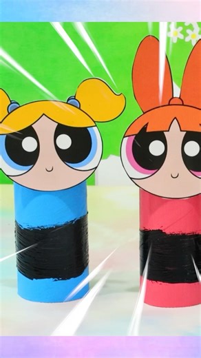 Powerpuff Girls DIY Paper Roll Craft