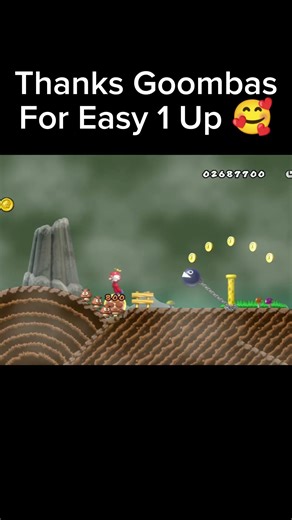 Thanks For 1 Up Goombas 🥰 #mario #nintendo #retrogaming