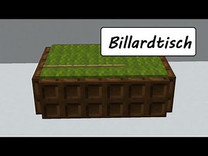 Minecraft Billardtisch bauen