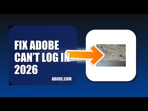 How To Fix Adobe Can’t Log In 2026