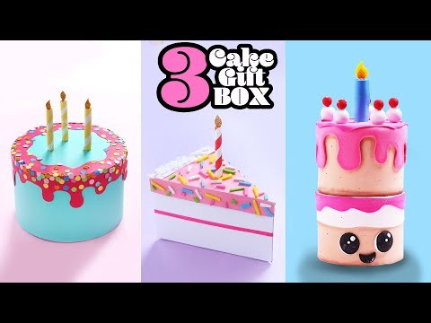 Quick and Easy Paper Cake Gift Box Tutorials #d.i.yay #papercake