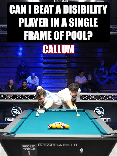 Can i beat a Ultimate Pool disability series player in a single frame of pool ??? This is a series where i will be playing against ultimate pool disability series players this video i played against Callum to see if i can win, in a single game of pool. - i played him at the Ultimate Pool Pro Series in Wigan