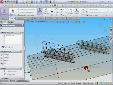 How to create guitar strings in Solid Works