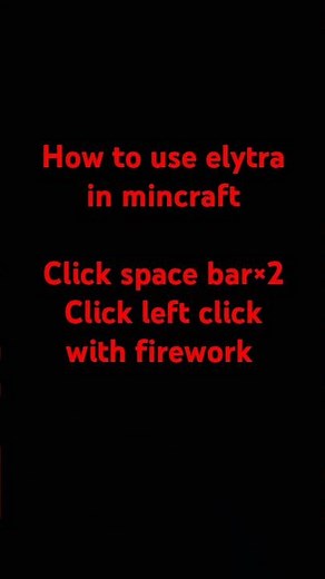 how to use elytra in minecraft