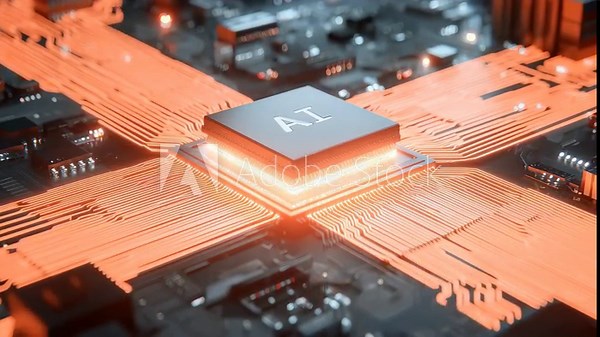 Advanced microprocessor technology connecting with artificial intelligence systems in a modern digital environment