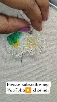 flower embroidery & stitch craft । thread stich । embroidery designe #embroidery #songdj