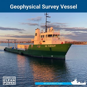 The U.S. Geophysical Survey Vessel MV GO PURSUIT uses low-energy...