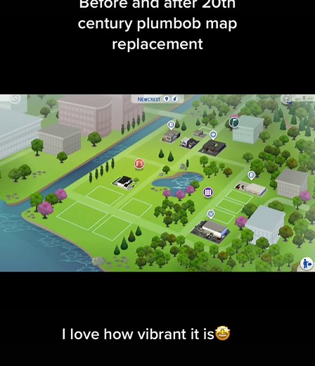 Enhance Your Sims 4 Experience with 20th Century Plumbob Map Replacement