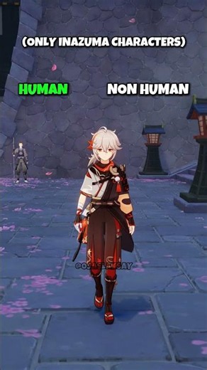 Human Vs Non Human Inazuma Characters #genshinimpact #genshin #shorts