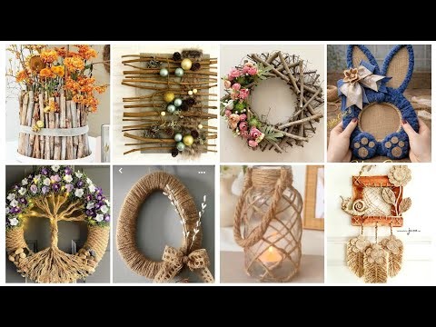 🌲Unique Handmade Jute & Wood Craft for Home Décor | Rustic DIY Decoration Ideas