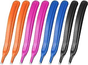 8pcs Staple Remover，Magnetic Staple Puller Tool Labor-Saving, Professional Pen-Type Staple Cleaner for All Staplers in Office School and Home Black Blue Pink Orange Green