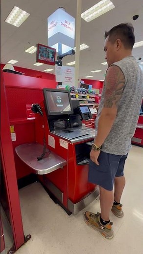 TARGET SELF CHECKOUT EASY AND CONVENIENT. We can pay with gift card too. #selfcheckout