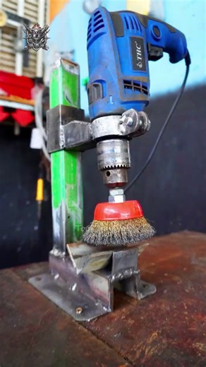 DIY Tool to Remove Rust FAST – Made with a Drill #shorts
