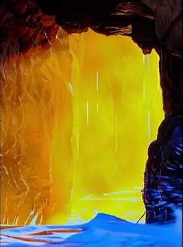 Fire and water collide in secret cave #incredible #nature #asmr