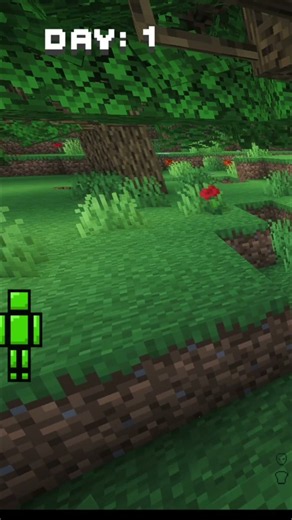 Survive Your First Day: Chop Trees, Craft Tools, Aim for Guns! #shorts
