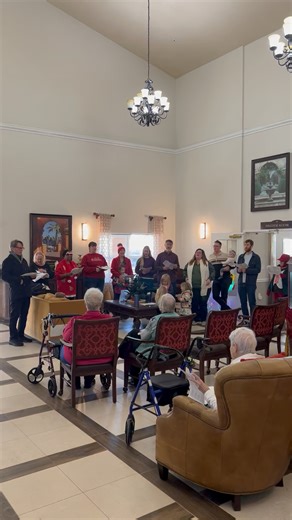 We’d love to thank the Chestnut Street Baptist Church for coming in and Caroling for the residents! We had the greatest time and definitely feeling the Christmas spirit! 🎅🏻 | Ellensburg Senior Living