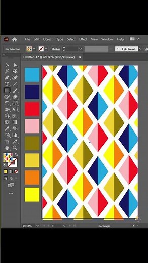 Geometric Pattern Design - Adobe Illustrator Tutorial #shorts #illustrator