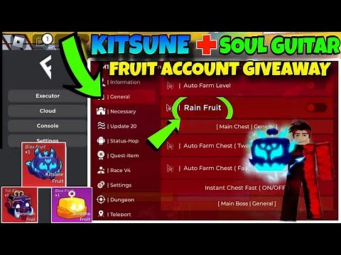 Script Blox Fruit Mobile FRUIT RAIN , AUTO FARM & KITSUNE FRUIT GIVEAWAY | Delta Fluxus Script