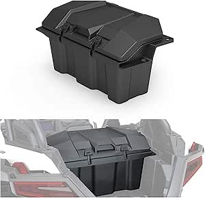 A & UTV PRO 73 QT Rear Cargo Box for 2020-2026 Polaris RZR PRO XP/PRO XP 4, 2022-2024 Turbo R Accessories, Forward Water Resistant Storage Bin, Replace OEM #2883751, NOT FIT RZR XP1000 Model