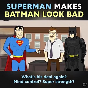 Sure, Batman has no powers, but...he can drive his car PRETTY fast. | CollegeHumor