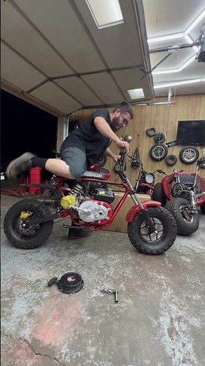 Mini bike kick start assembly