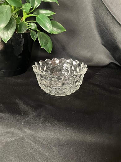 Vintage Fostoria American Clear Glass Ice Fruit Dish – Cube Pattern – No Insert - Etsy