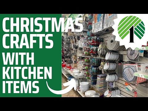 Christmas Crafts made with Dollar Store Kitchen Items
