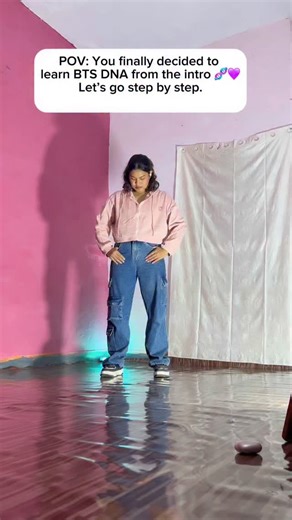 Nisha Thapa on Instagram: "BTS DNA intro — broken down step by step 🧬 You’ve got this 💜 Save this tutorial and try it when you practice 💜 #BTSDNA #BTSDanceTutorial #ARMY #KpopDance #DanceReels LearnWithMe"