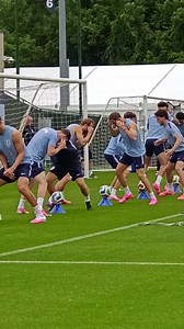 England team playing Heads Shoulders Knees and Toes in training - World Cup fun