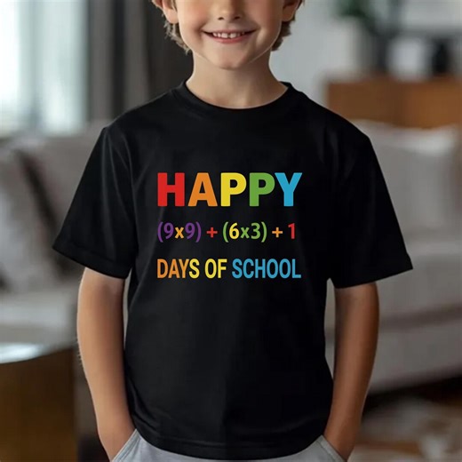 100th Day of School Math Shirt, Happy 100 Days Kids Teacher Tee - Etsy