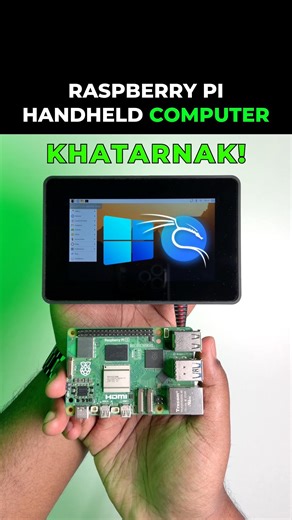 Raspberry Pi Portable Handheld Computer with Touchscreen Display #shorts #gadgets #tech