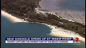 186K views · 436 shares | The outlook at Inskip Point near Fraser Island is changing again, with another sinkhole collapsing part of the popular beach. www.7NEWS.com.au #7NEWS | 7NEWS Brisbane | Facebook