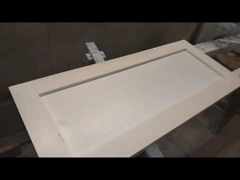 Spray painting with pigmented pre-cat lacquer