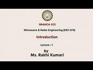 Microwave & Radar Engineering | Introduction| AKTU Digital Education