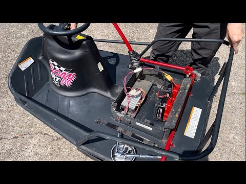 Razor Crazy Cart XL running on drill batteries (Milwaukee) - JordyBuilds